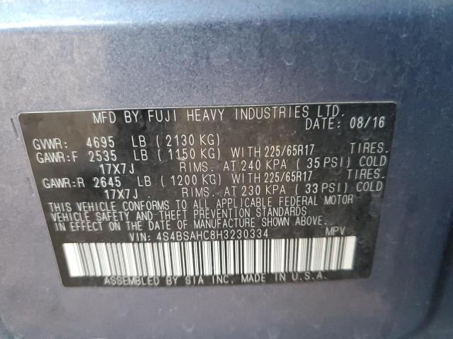 2017 SUBARU OUTBACK 2. #3292313281