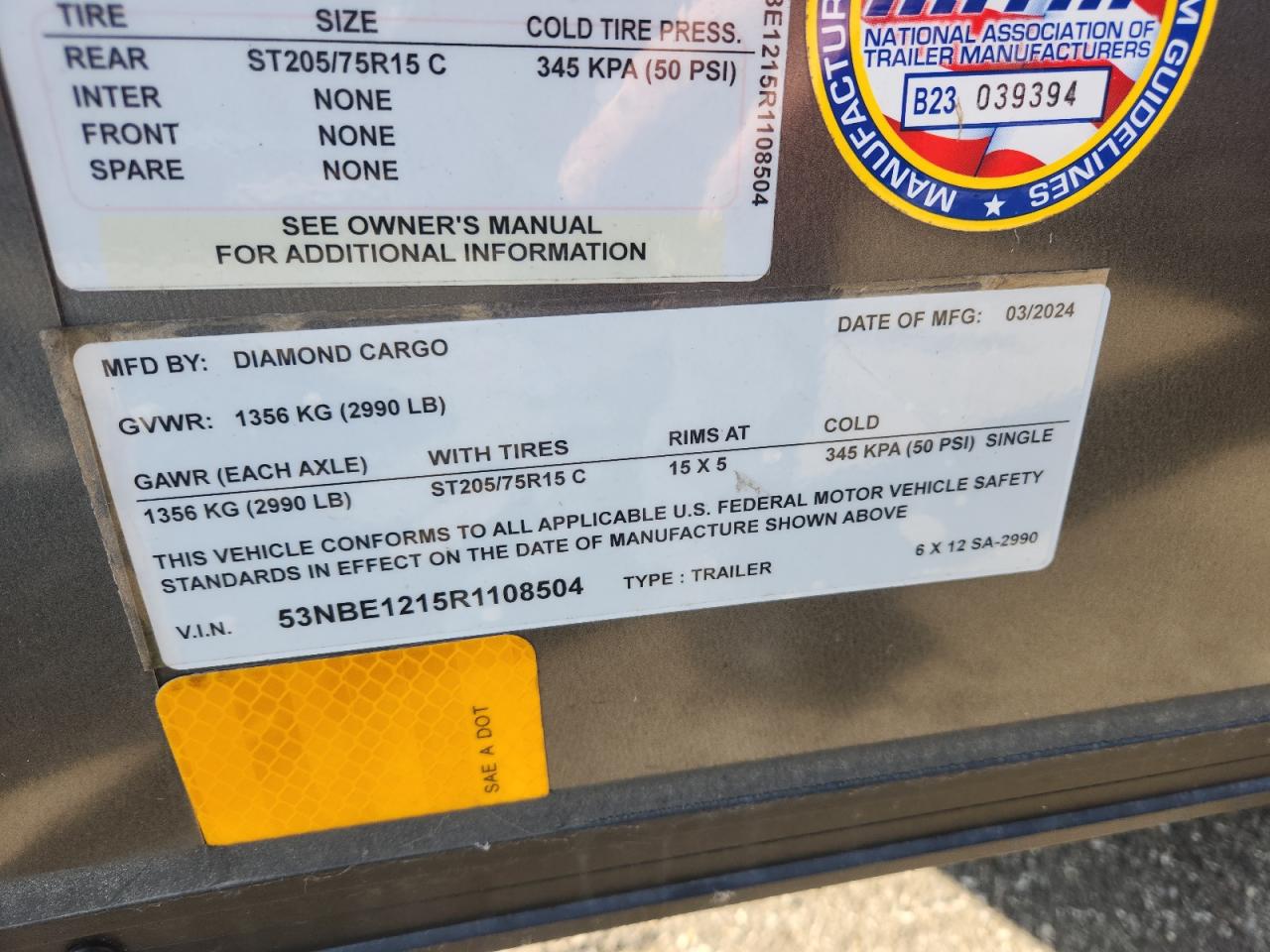 Lot #3291427133 2024 YHQW UNKNOWN