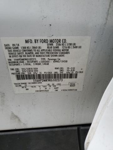 2019 FORD TAURUS POL #3283942856