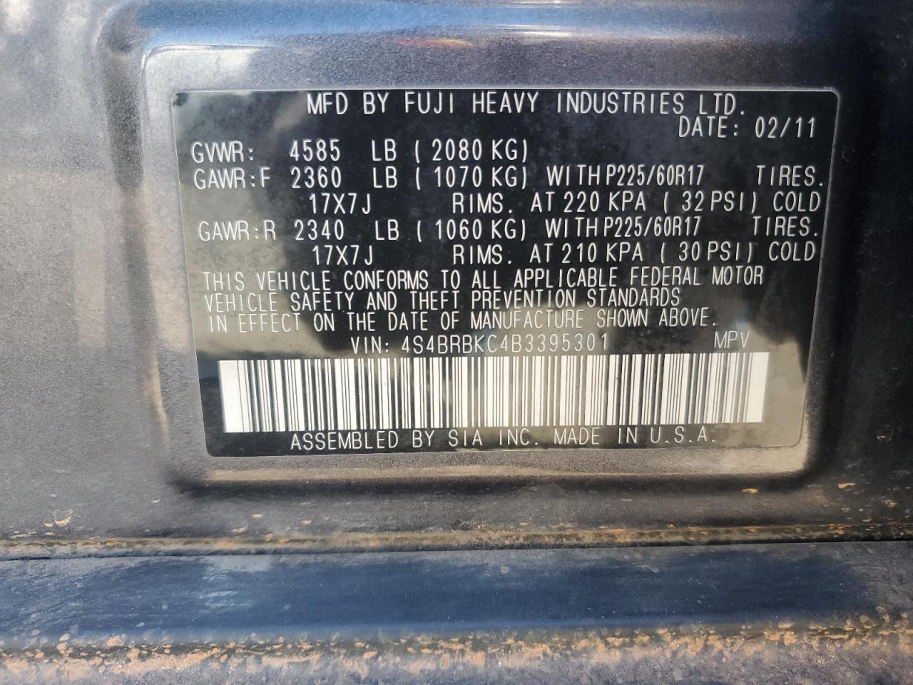 SUBARU LEGACY 2.5I LIMITED