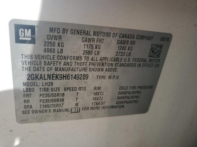 2017 GMC TERRAIN SL #3297043506