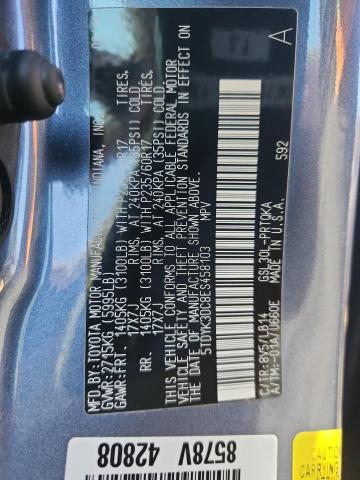 2014 TOYOTA SIENNA XLE #3286731307