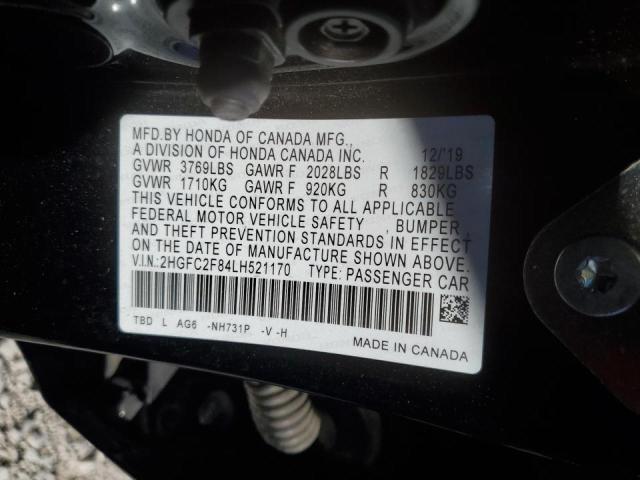 2020 HONDA CIVIC SPOR #3293334446