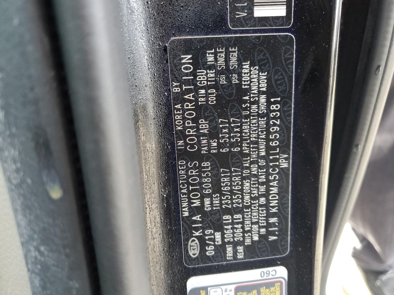 Lot #3309605580 2020 KIA SEDONA L