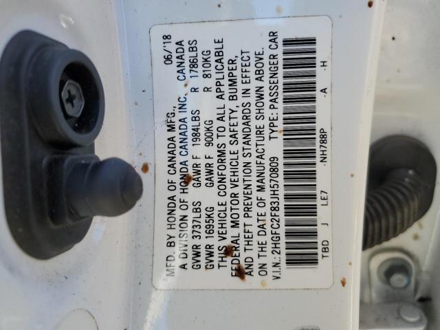 2018 HONDA CIVIC EX #3296232450