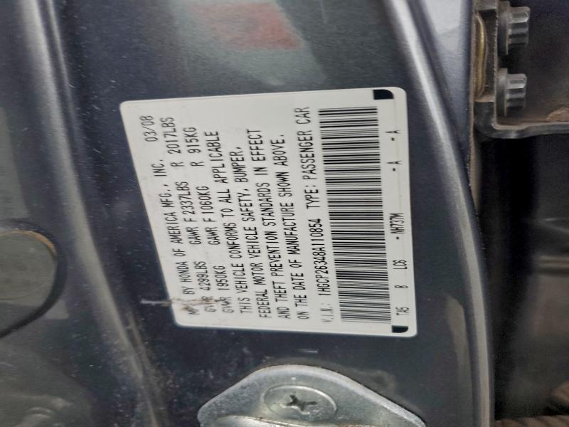 2008 HONDA ACCORD LX #3303033611