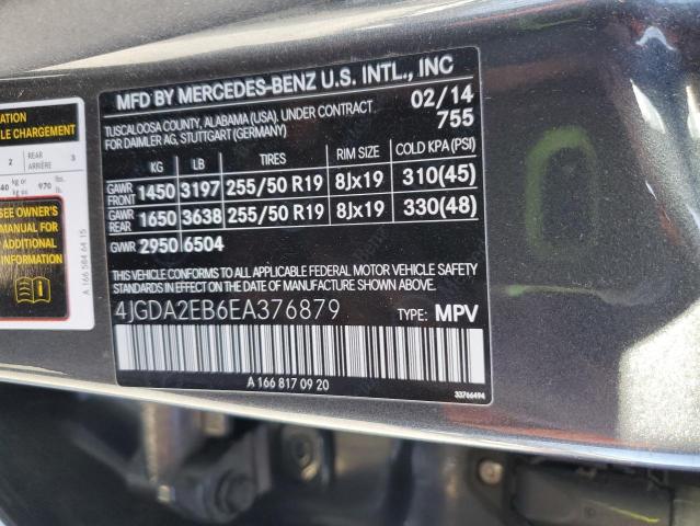 2014 MERCEDES-BENZ ML 350 BLU #3296355186