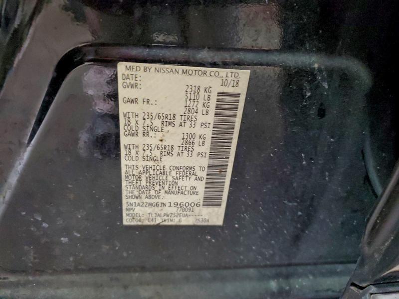 2018 NISSAN MURANO S #3302721008