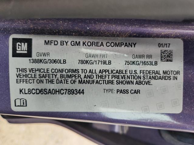 2017 CHEVROLET SPARK 1LT #3316100271