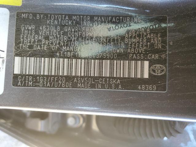 2014 TOYOTA CAMRY L - 4T1BF1FKXEU375900