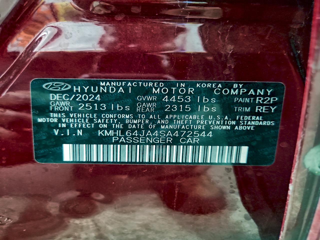 Lot #3305305313 2025 HYUNDAI SONATA SEL