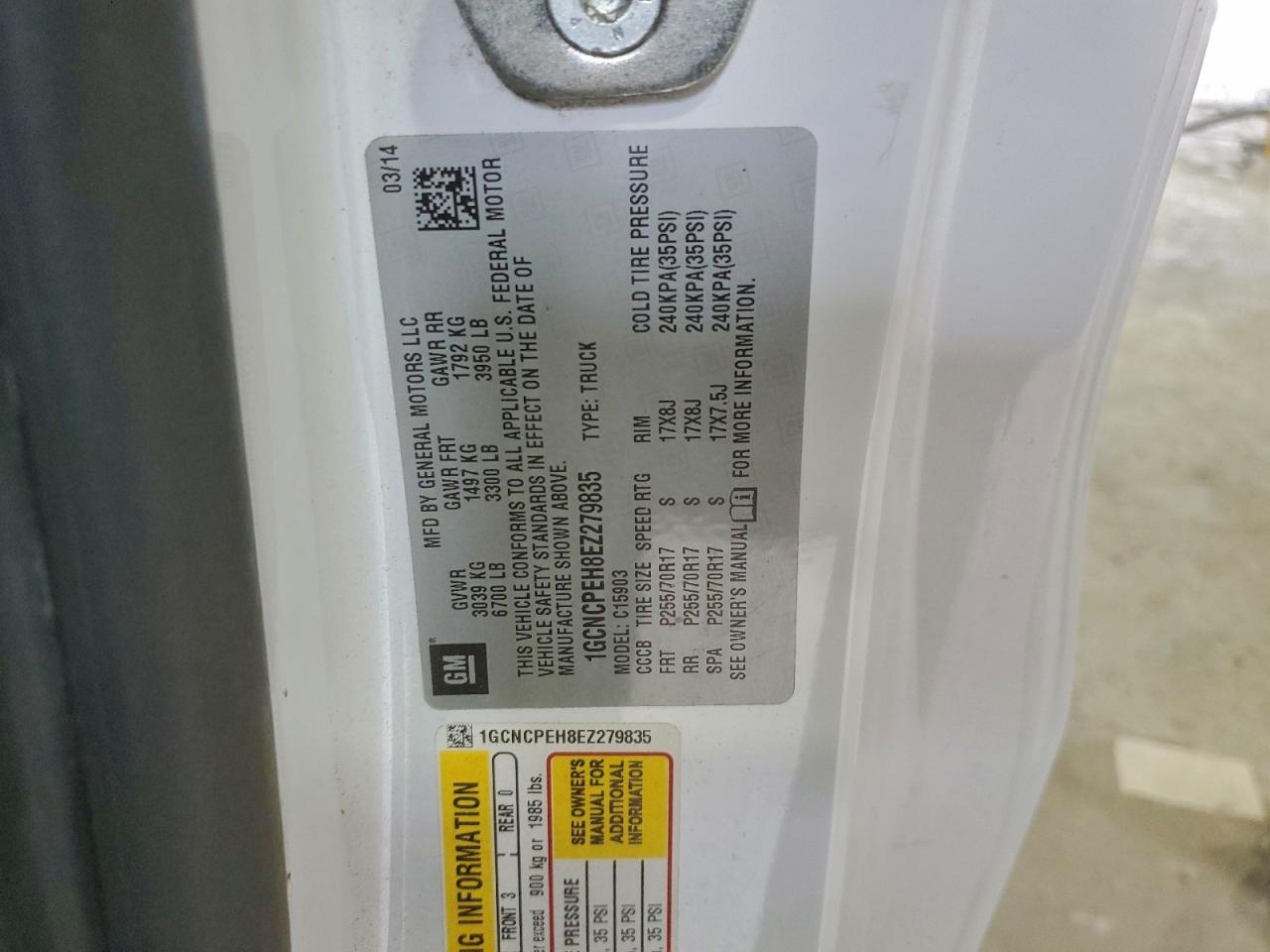 Lot #3301820410 2014 CHEVROLET SILVERADO