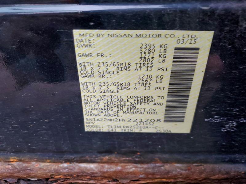 2015 NISSAN MURANO S #3302653079