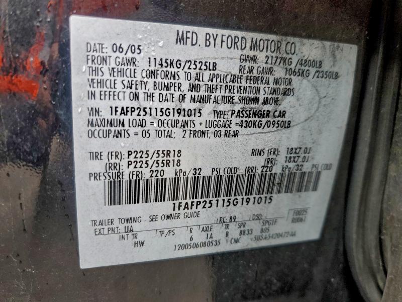 2005 FORD FIVE HUNDR #3297238398