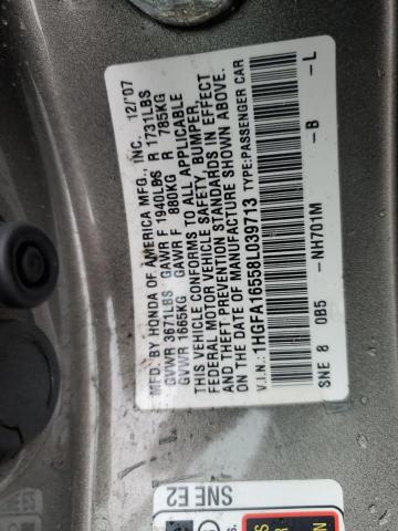 2008 HONDA CIVIC LX #3282326265