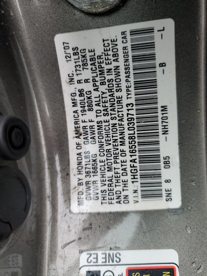 Lot #3282326265 2008 HONDA CIVIC LX