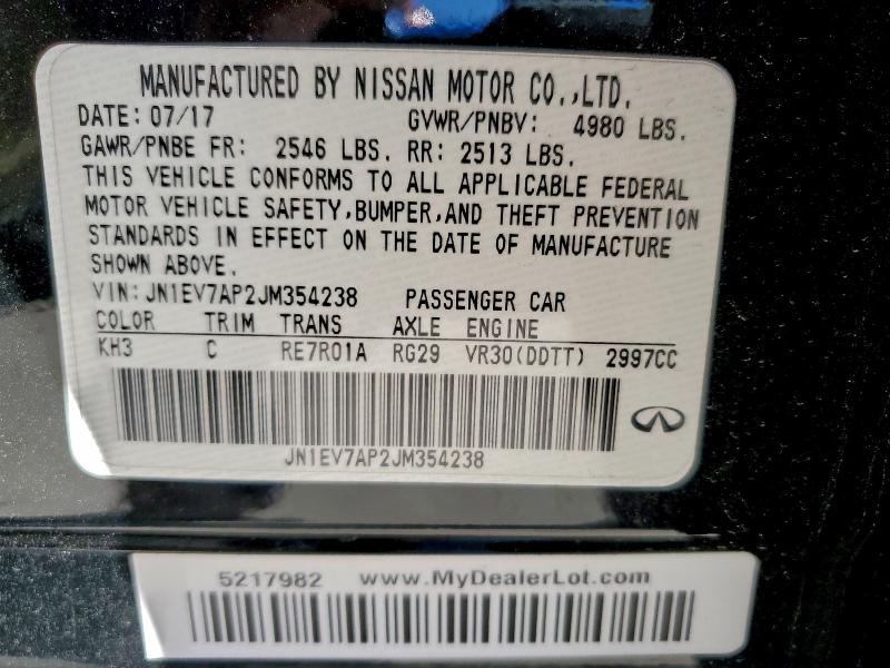 2018 INFINITI Q50 LUXE - JN1EV7AP2JM354238