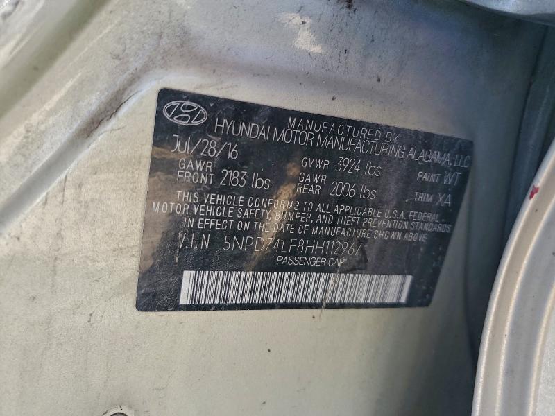 2017 HYUNDAI ELANTRA SE #3301640620