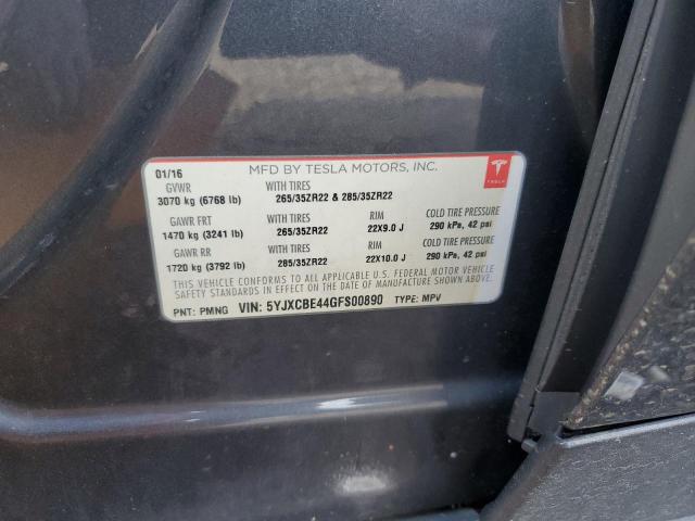 2016 TESLA MODEL X #3284705027