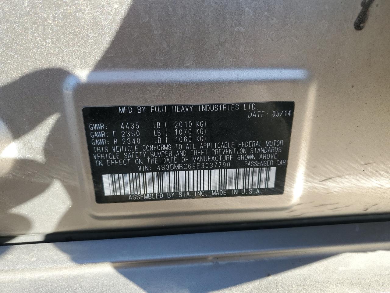 SUBARU LEGACY 2.5I PREMIUM