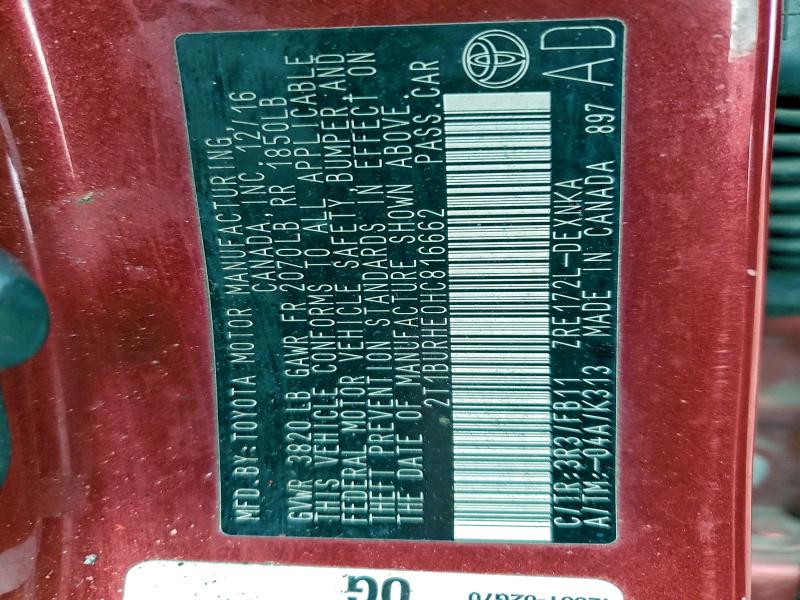 2017 TOYOTA COROLLA L #3297111545