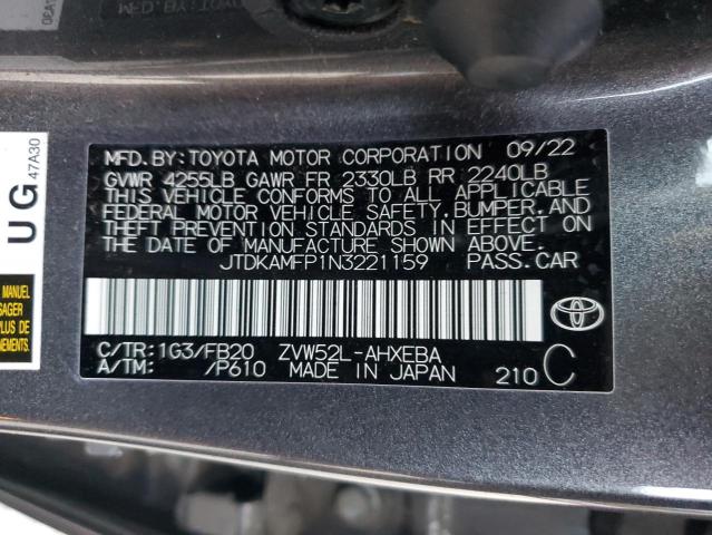 2022 TOYOTA PRIUS PRIM #3294251877
