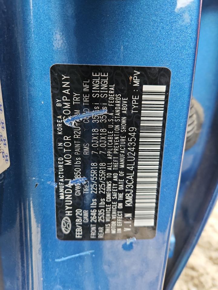 Lot #3301815344 2020 HYUNDAI TUCSON LIM