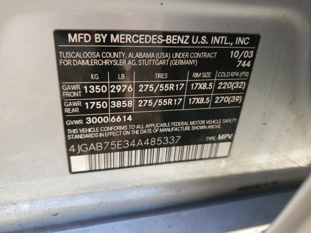 2004 MERCEDES-BENZ ML 500 #3286660285
