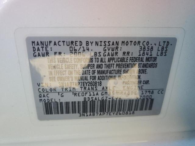 2014 NISSAN SENTRA S - 3N1AB7AP7EY260818