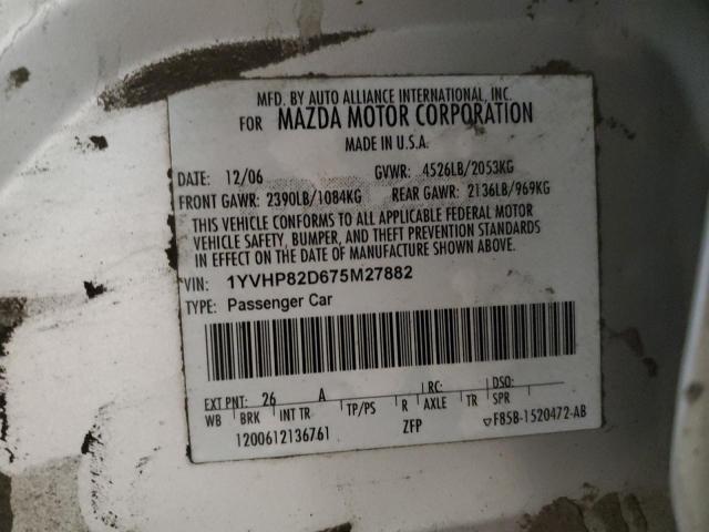 2007 MAZDA 6 S #3286629941