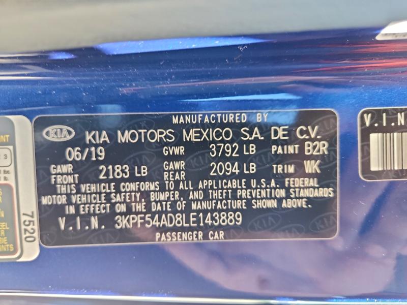 2020 KIA FORTE EX - 3KPF54AD8LE143889