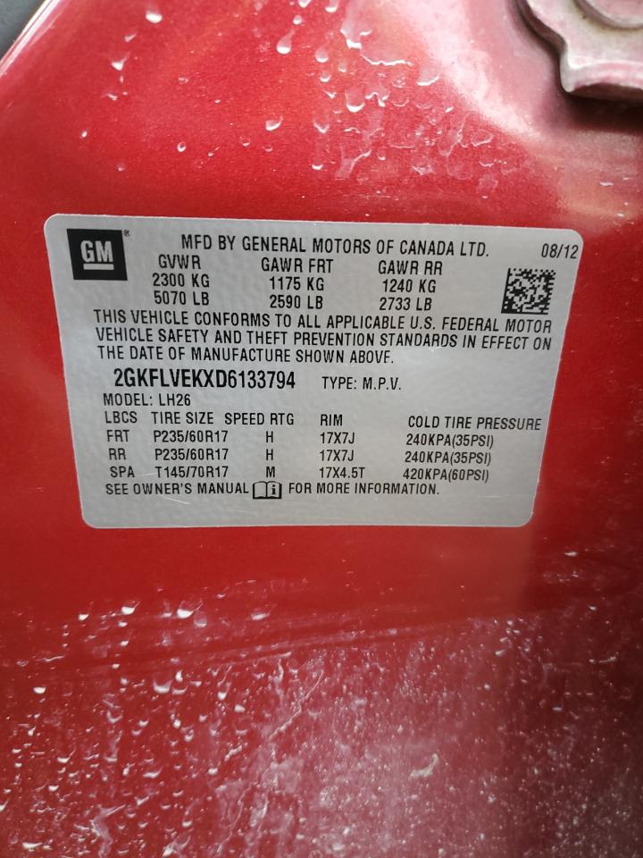 Lot #3302734035 2013 GMC TERRAIN SL