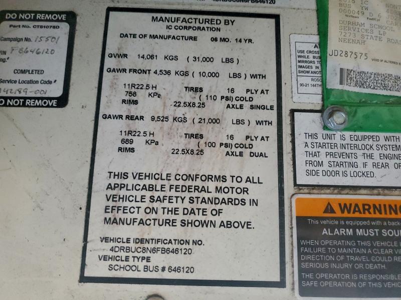 2015 IC CORPORATION 3000 CE #3316771409