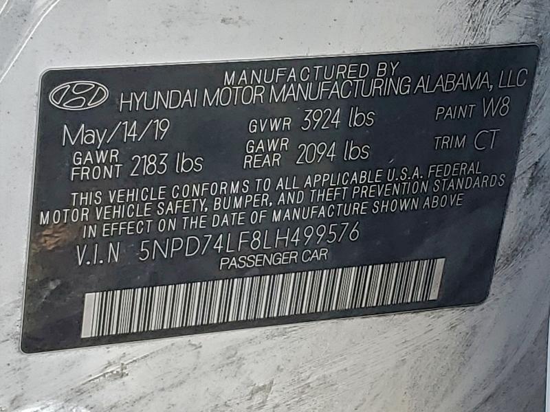 2020 HYUNDAI ELANTRA SE #3303072781