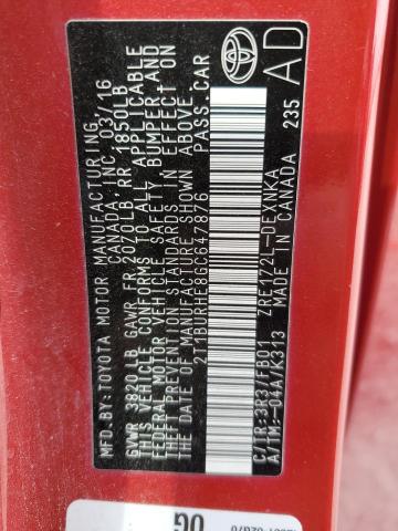 2016 TOYOTA COROLLA L #3285013930