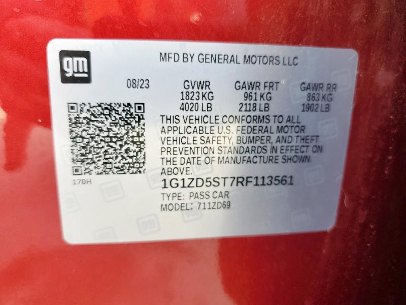 2024 CHEVROLET MALIBU LT #3293273453