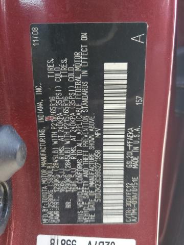 2009 TOYOTA SIENNA CE #3301751449