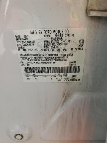 2011 FORD EDGE LIMIT - 2FMDK3KC1BBA91135