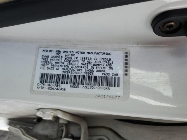 2003 TOYOTA COROLLA CE #3302632035