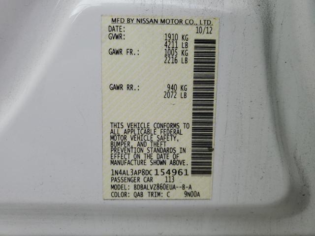 2013 NISSAN ALTIMA 2.5 #3301983479