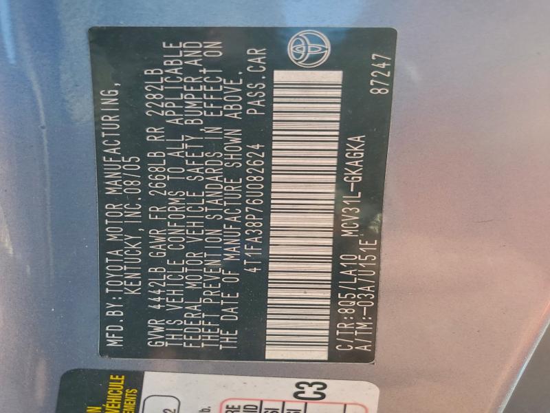 2006 TOYOTA CAMRY SOLA #3297017383