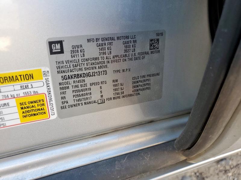 2016 BUICK ENCLAVE #3292671607