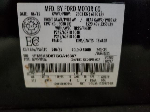 2016 FORD EXPLORER X - 1FM5K8D87GGA16367