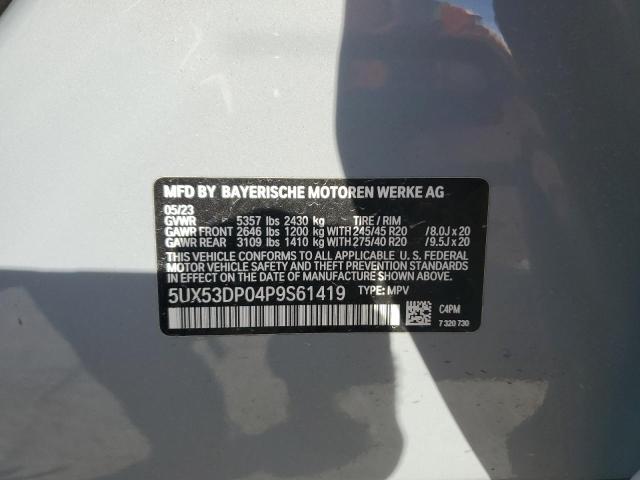 2023 BMW X3 XDRIVE3 - 5UX53DP04P9S61419