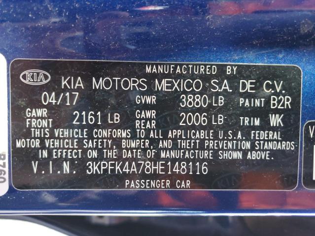 2017 KIA FORTE LX - 3KPFK4A78HE148116
