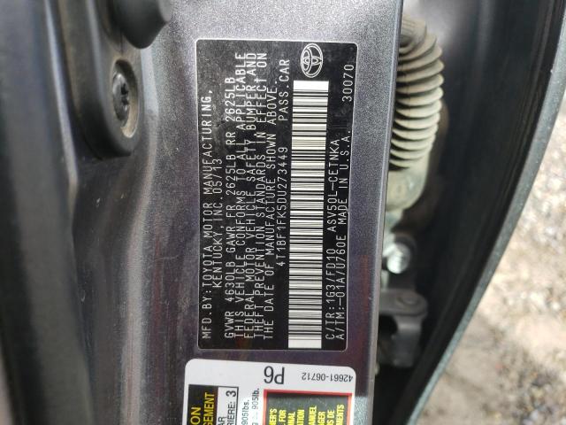 2013 TOYOTA CAMRY L #3305603829