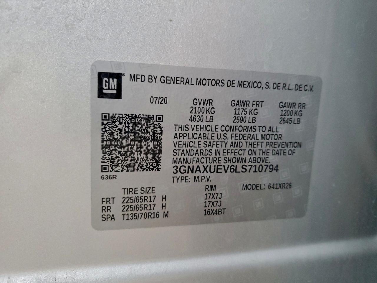 CHEVROLET EQUINOX LT