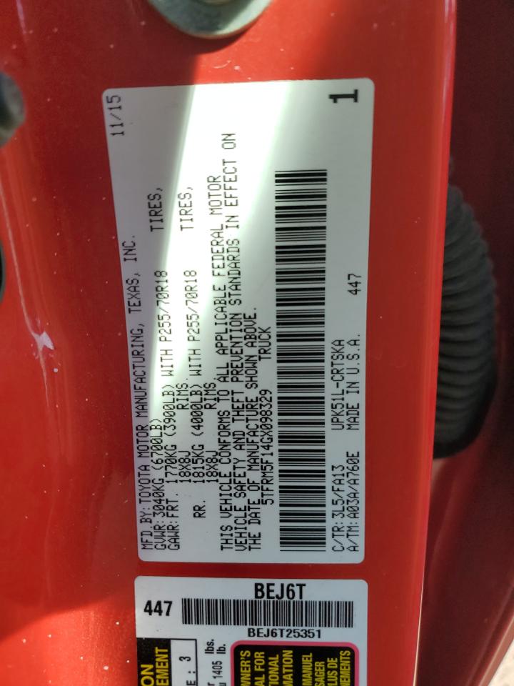 Lot #3308380339 2016 TOYOTA TUNDRA DOU