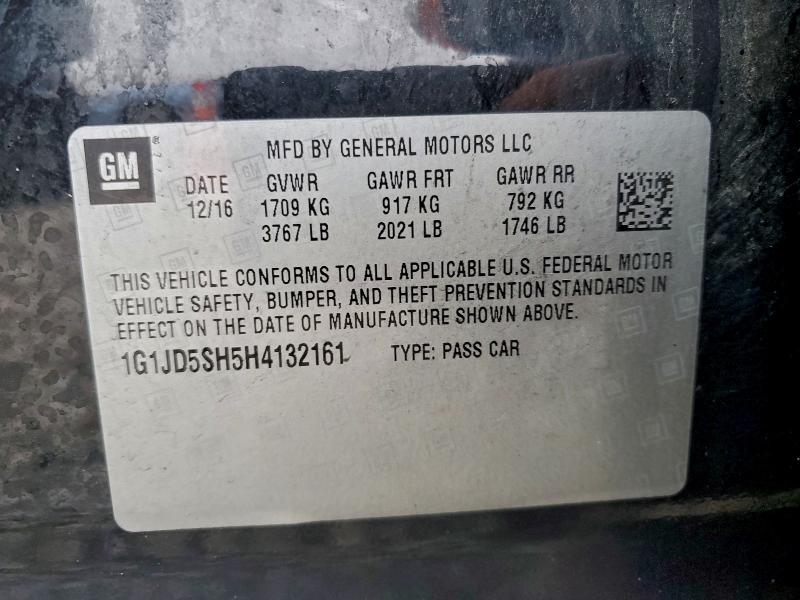 2017 CHEVROLET SONIC LT #3301605743