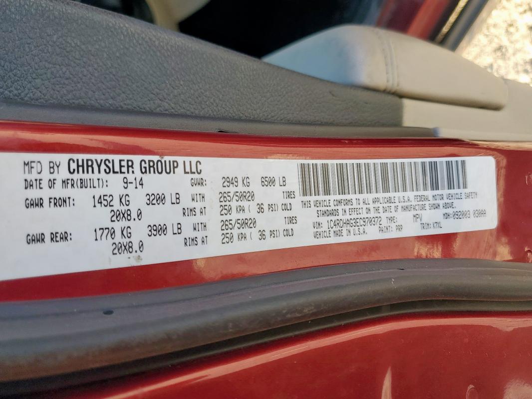 2014 DODGE DURANGO SX #3297197466